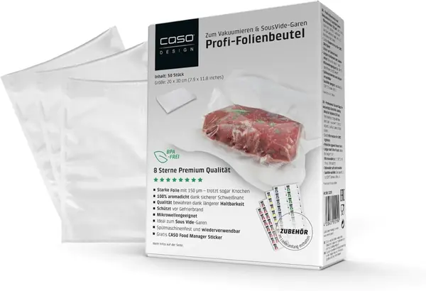 CASO 8 Sterne Profi- Folienbeutel 20x30 cm / 50